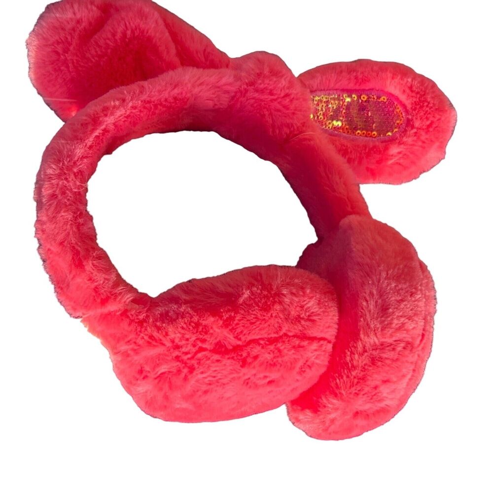 NWT Unica Kids Winter Earmuffs Plush Warm Cute Ear Warmers Pink Bow New